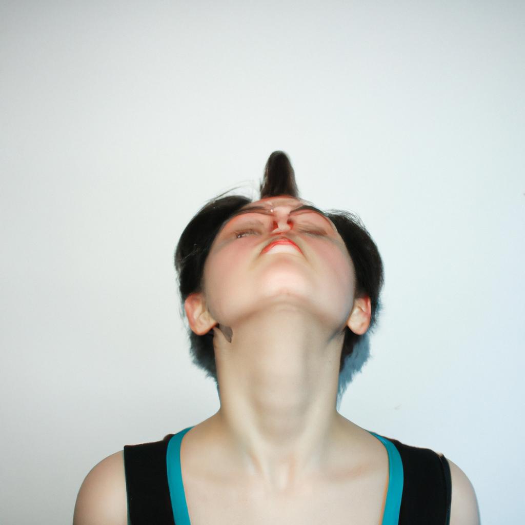 Person practicing breathing exercises