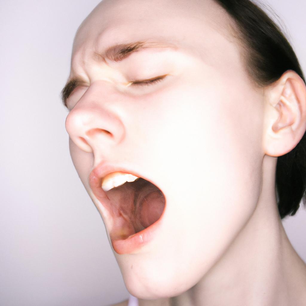Person performing vocal exercises